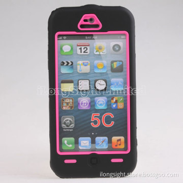 Zebra-Stripe Pattern Silicone+PC Case For iPhone 5C